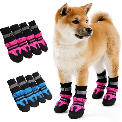 4pcs/set Big Dog High-top Shoes Non-slip Pet Boots for Medium Large Dogs Samoyed Husky Mascotas Accessories Zapatos Para Perro