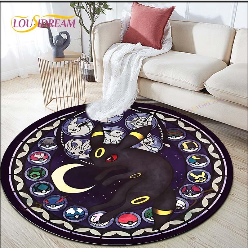

Cartoon Pokemon Pikachu Round Carpet for Living Room Rugs Area Rug Doormat Bedroom Carpet Mat for Children Carpets for Living Room 60cm