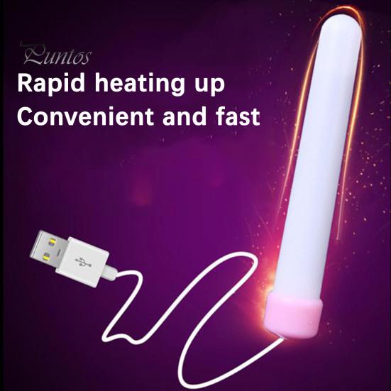 2Pcs USB Heating Rods Safe Warm Stimulation Convenient Unique Warmer Sticks for Men's Masturbation Cup