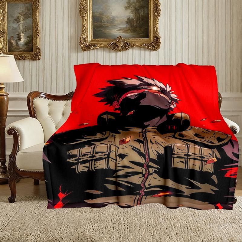 1pc Digital Print Nap Blanket, Naruto Blanket for Home Use, All Season Warmth, Christmas and Valentine's Day Gift Blanket