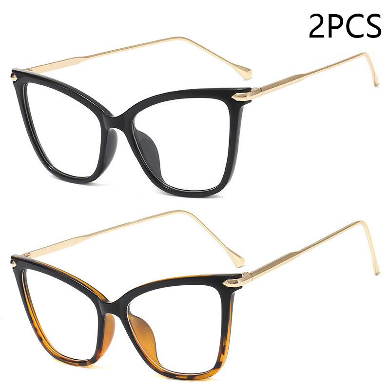 Ladies Retro Cat Eye Anti Blue Light Computer Glasses Reading And Playing Games To Protect Eyes