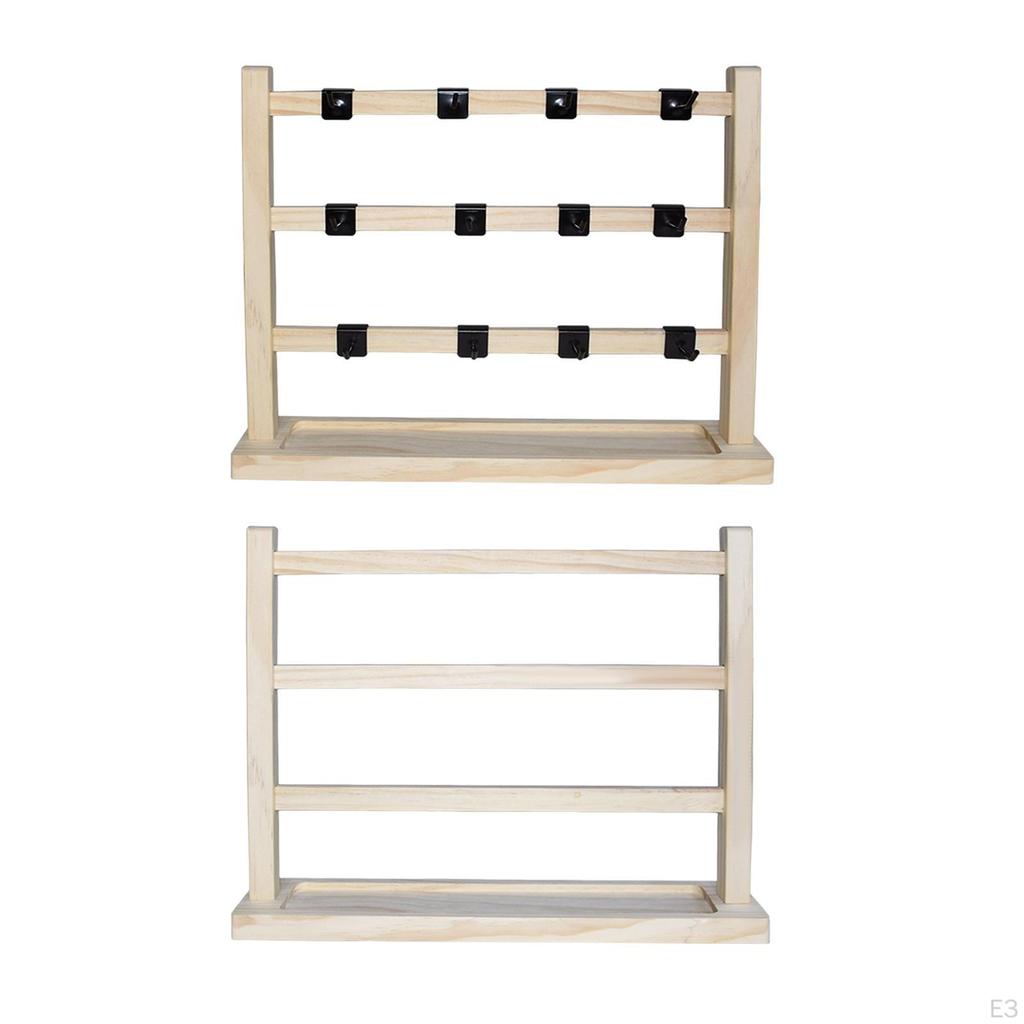 Elegant Wooden Jewelry Stand for Organizing Bangles and Chains