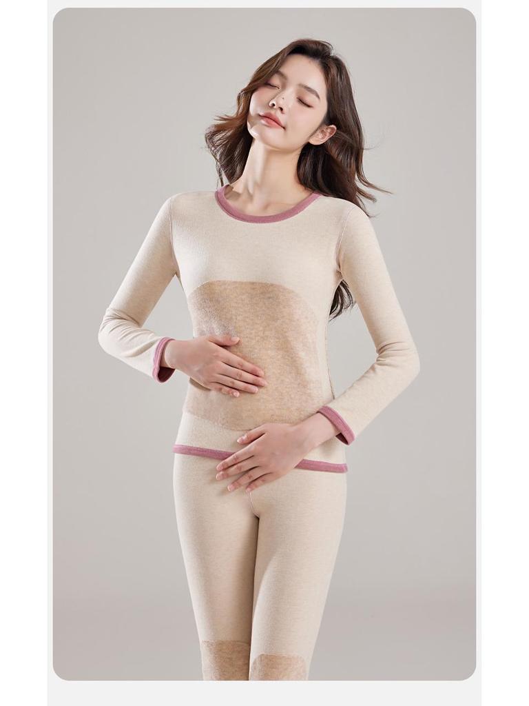 Women's Mink Velvet Seamless Antibacterial Underwear Set - Autumn/Winter Warm Suit