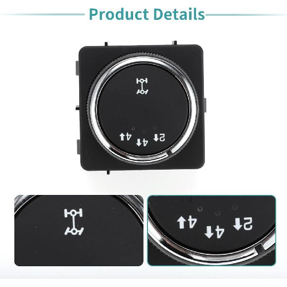 ACROPIX 4WD Four Wheel Drive Switch 4X4 Selector Switch Fit for Chevrolet Silverado 1500 2500 HD for GMC Sierra 1500 No.15913725 - Pack of 1