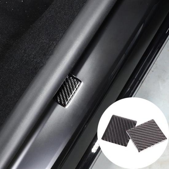 Carbon Fiber Exterior Car Door Sill Trim Sticker Cover For Tesla Model 3 -24