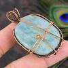 Natural Aquamarine Gemstone Handmade Copper Wire Wrap Gift Pendant 2.36 R3r57