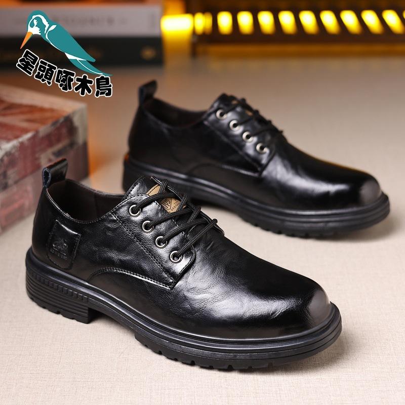 

Low-top Martin shoes men s spring and autumn leather British style retro business casual anti-leather shoes 38