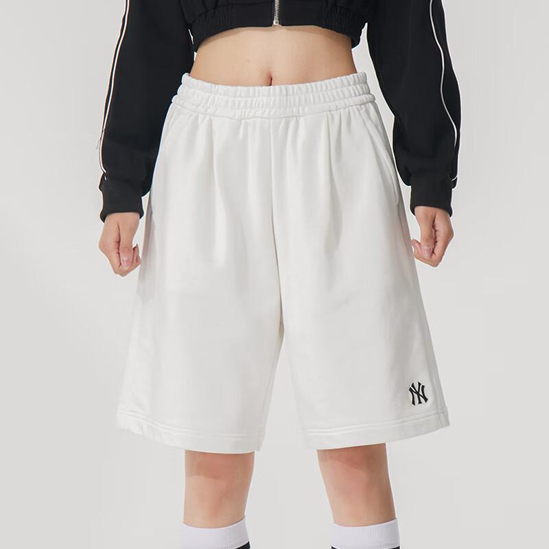 New MLB Basic New York Yankees Casual Shorts Unisex Ivory 3ASPB1253-50IVS