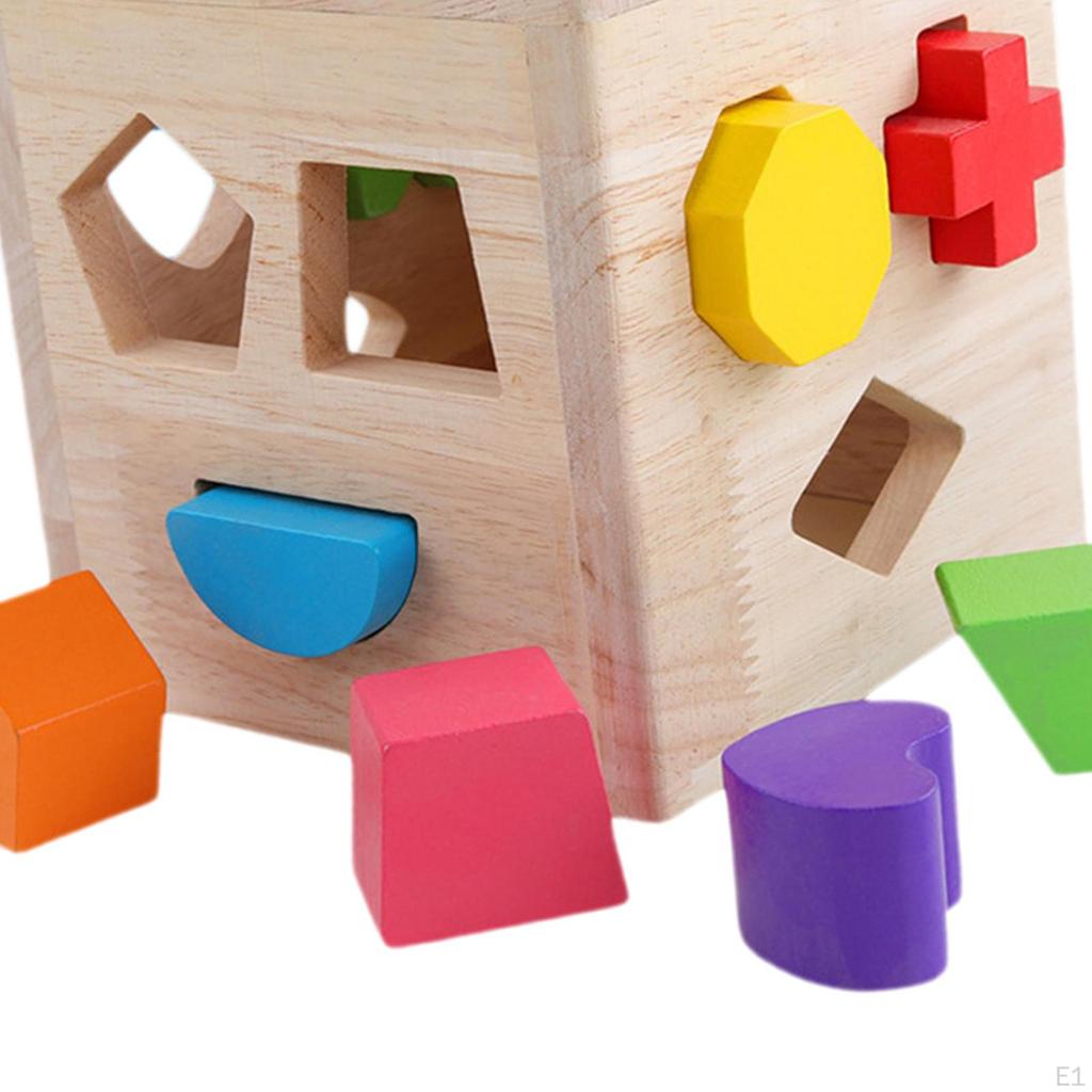 Colorful Geometric Blocks Sorting Box Puzzle for Kids - Fun Learning Toy
