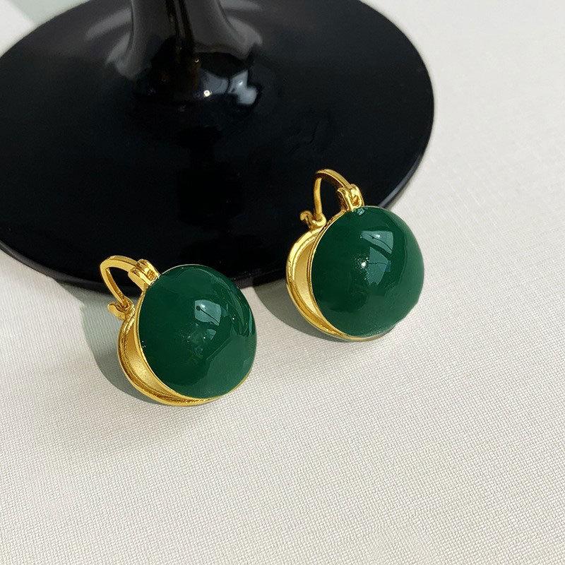 Simple Geometric Frosted Earrings Female Cold Wind Temperament Earring Buckle Niche Hundred with Earrings Affordable Dainty Earrings Daily Wear