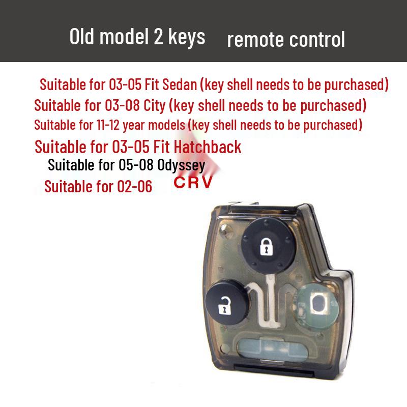 Compatible Remote Key Shell for Honda Accord, Fit, Odyssey, Civic, Spirior, and CRV.
