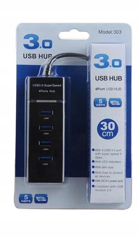 4X USB 3.0 Hub Port Splitter