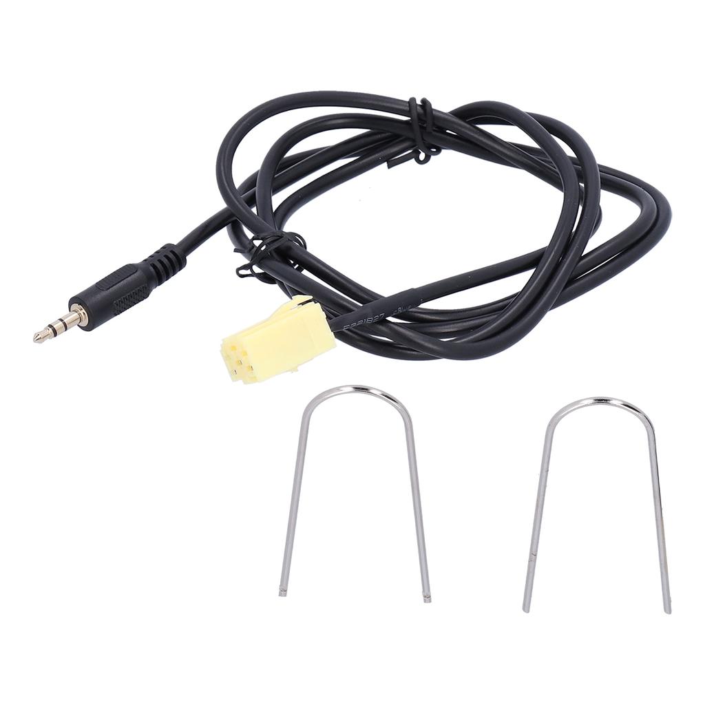 59.1in 6Pin AUX IN Cable Audio Input Adapter 3.5mm Jack Replacement for Fiat Grande Punto