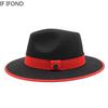 2022 New British Style Felt Jazz Fedora Hats Men Women Wide Brim Gentleman Formal Panama Cap Party Trilby Dress Hat