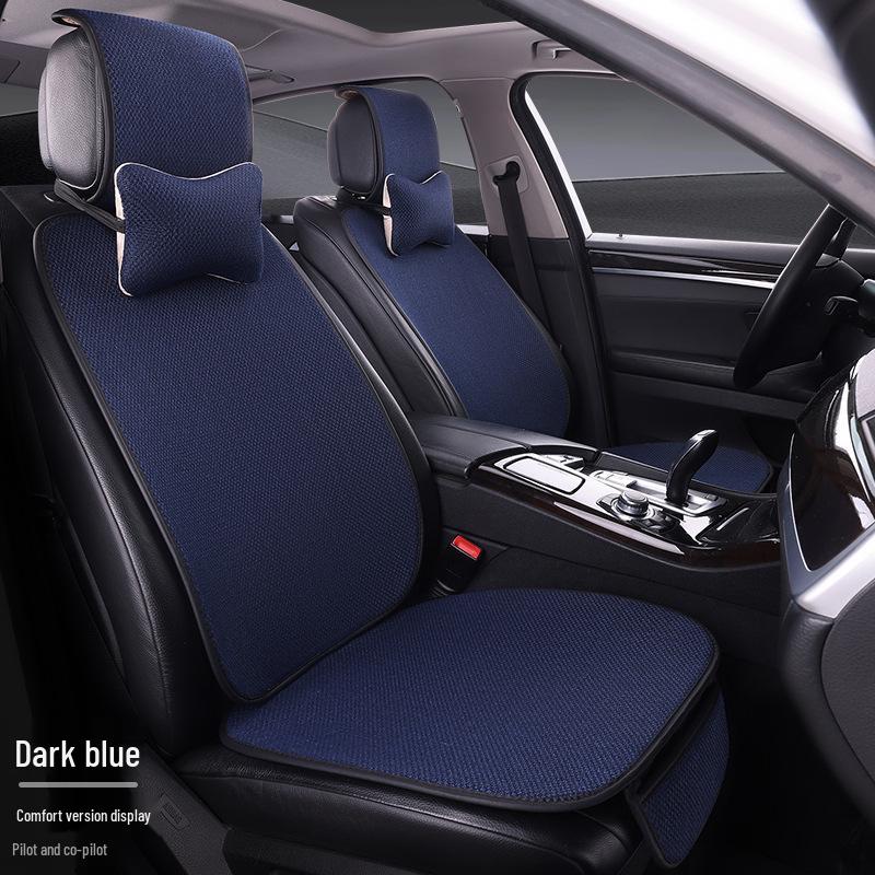 Comprehensive All-Season Linen Seat Cushion Set for Five-Seater Cars