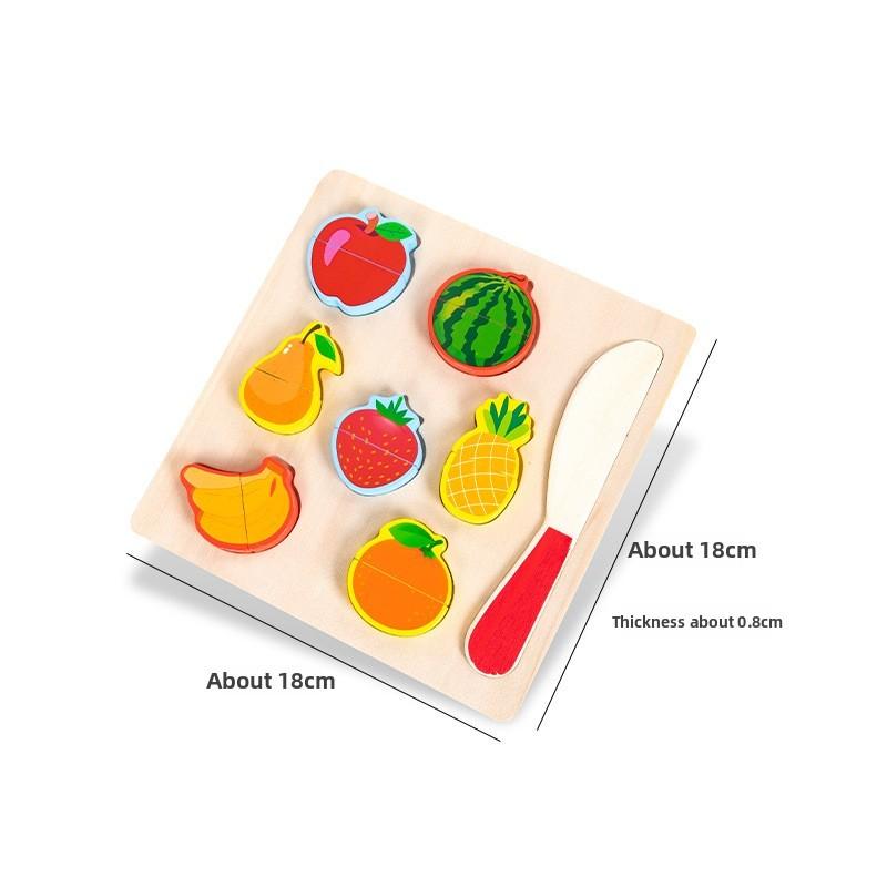 Wooden Magnetic Fruit And Vegetable Cutting Toy For Kids Kitchen Play