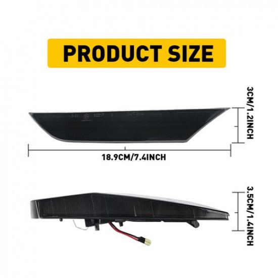 White+Amber LED Side Marker Lights for Infiniti G35 Sedan X/Base Nissan Skyline