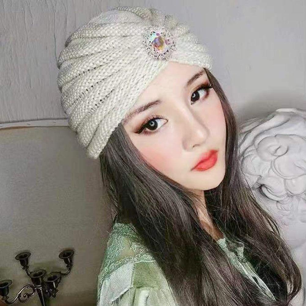 Dicke Hijab-Kappen Weiche Turban-Kappe Mode Böhmischer Turban für Damen
