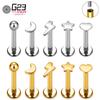 5 szt./partia Prezent dla Zakochanych Tytan ASTM F136 16G Kolczyki do Chrząstki Tragus Ucho Warga Helix Studs Język Biżuteria do Body Piercingu