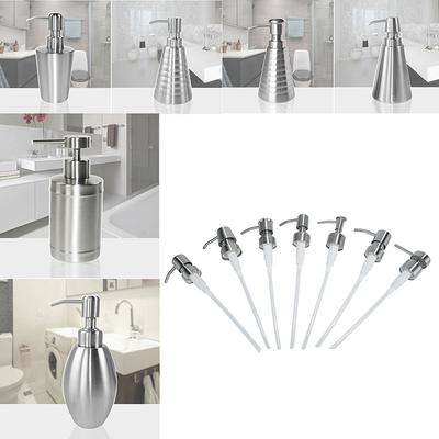 1 pezzo Dispenser Sapone Liquido da Bagno con Testa in Metallo Sostituzione Pompa per Sapone Liquido, Lozione, Shampoo da Toilette con Tubo per Bagno