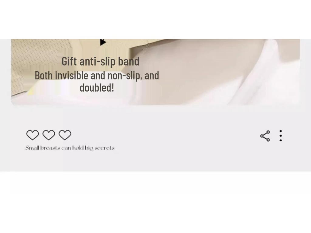 Women's Invisible Strapless Stick-On Bra: Non-Slip, Chest-Enhancing, Beautiful Back, Wedding Dress Special