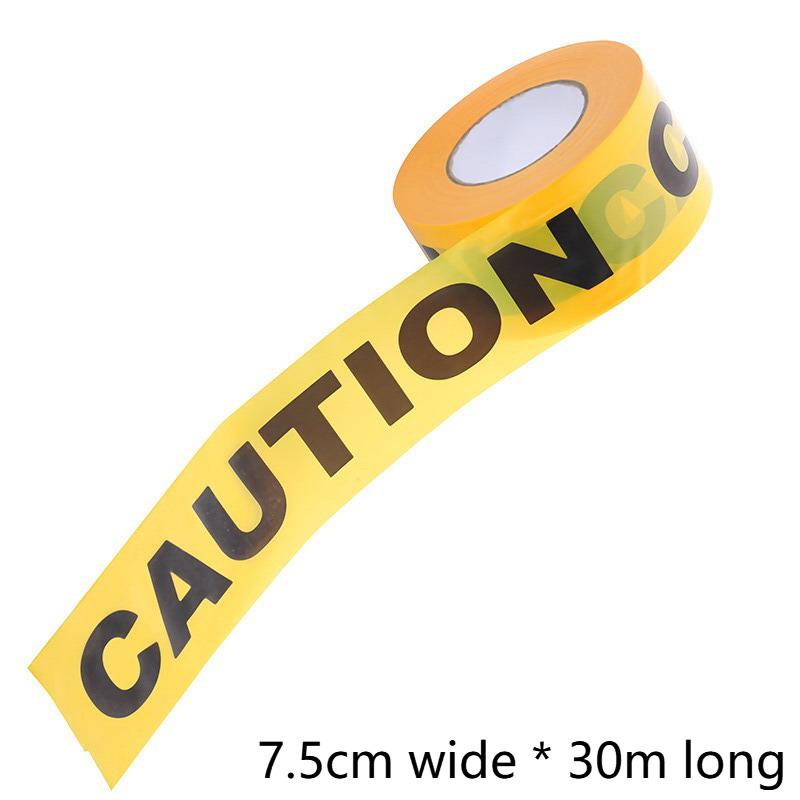 Heavy-Duty Warning Tape Roll for Construction Site Protection and Roadblock Identification A