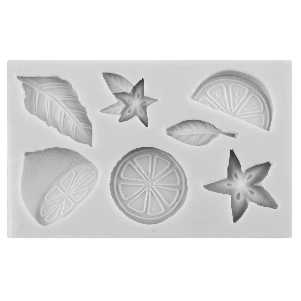 Lemon Silicone Mold Fruit Flower Lemon Slices Orange Fondant Molds Cake Decorating Tools Cupcake Topper Candy Resin Clay Chocolate Gumpaste Mold