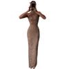 2026 European and American style autumn and winter new Spice Girl slim fashion trend hip wrap personalized design dress women