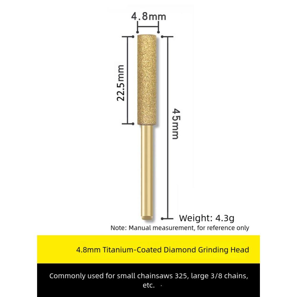 12Pcs/set Coated Cylindrical Burr  Chainsaw Sharpener Stone File Chain Saw Sharpening Carving Grinding Power Tools 3-5.5mm