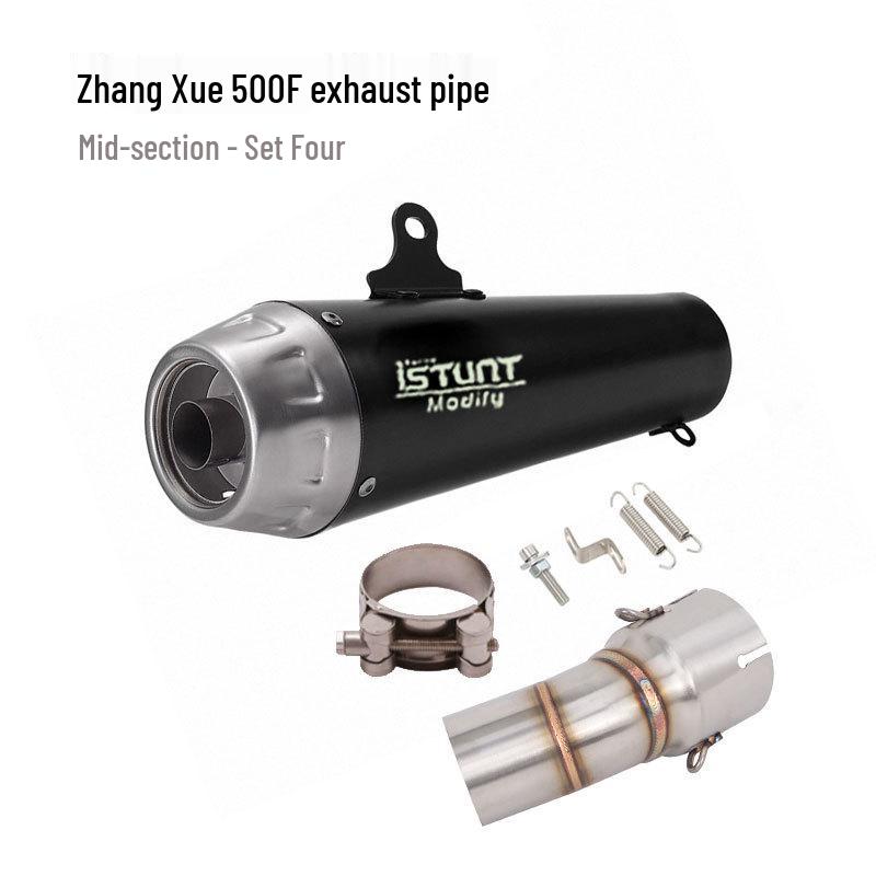 Zhangxue 500F Motorcycle Retro Mid-Pipe Tailpipe
