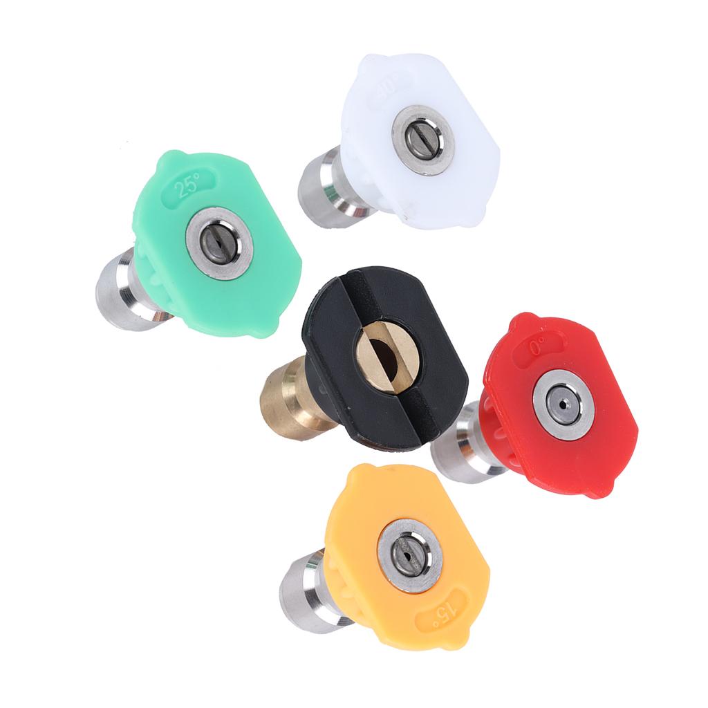 5PCS Stainless Steel High Pressure Washer Spray Nozzle Tips Quick Connector Pressure Washer Accessories