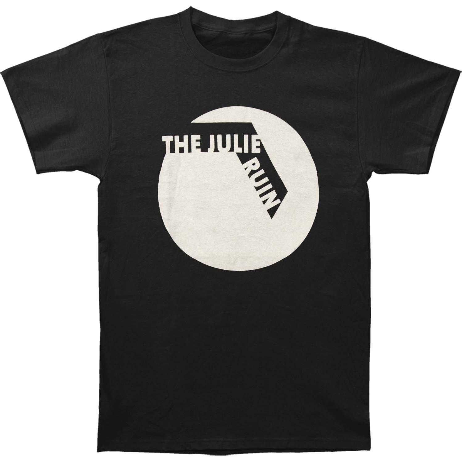Men s Julie Ruin White Circle [BLACK] Slim Fit T-shirt Small Black S