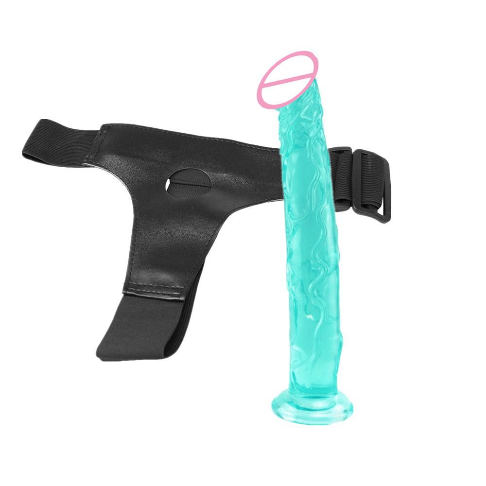 Wearing Leather Pants Without Egg Size Female Dildo Masturbator Adult Pull-up Wearing Penile Products
