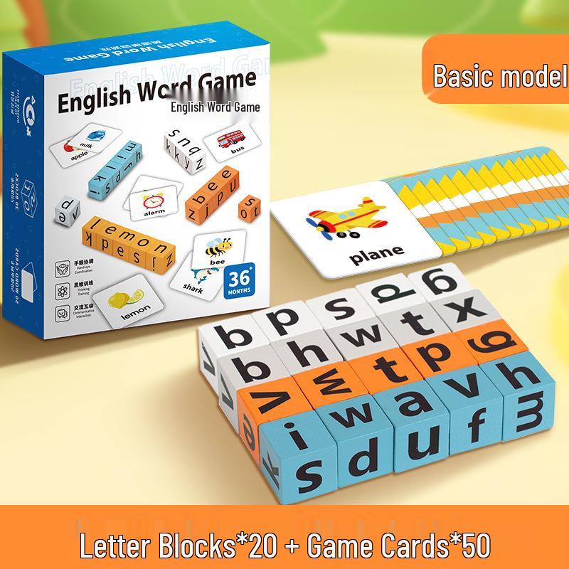 Children s English Spelling Blocks: Educational Board Game for Early Learning