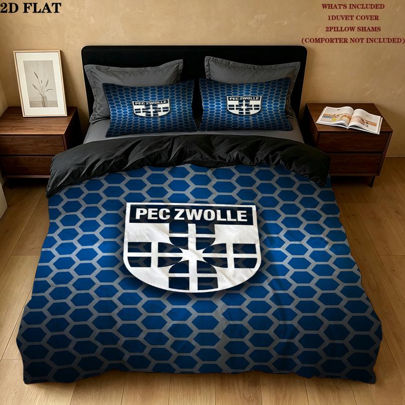 Pec Zwolle Pattern Bedding uilt Set uilt Cover Pillowcase Home Decoration Birthday Gift (1 * duvet cover + 2 * pillowcase without core)