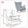 Carol Rocking Chair, Scandinavian Family Meble, Steel, Light Grey