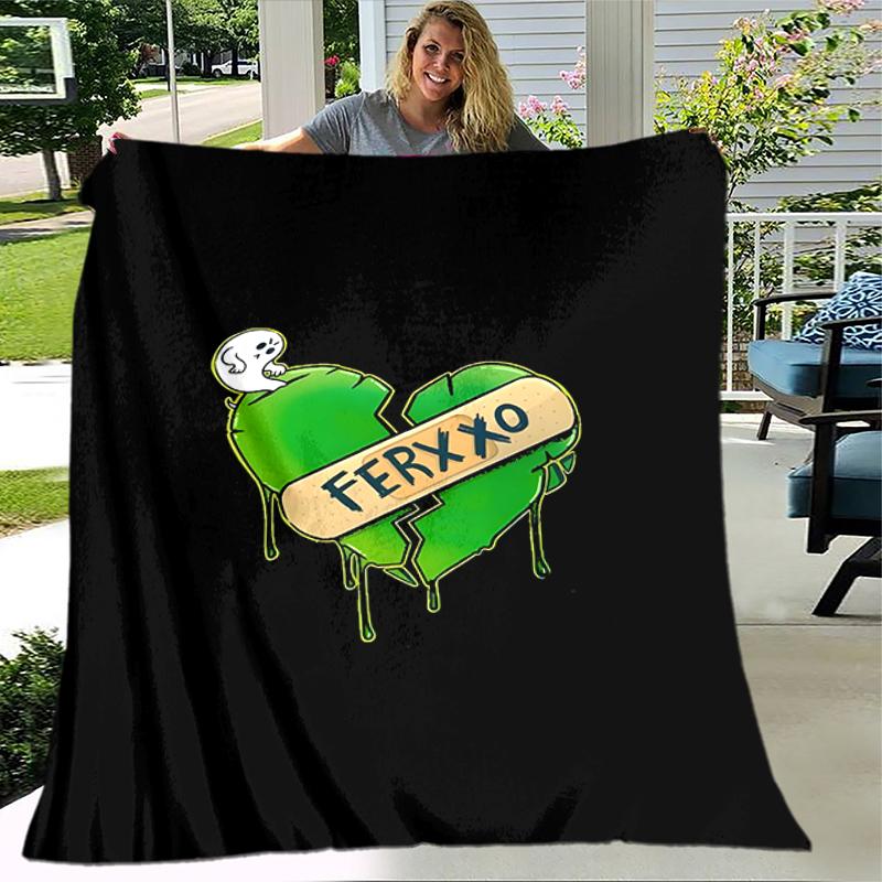 1pc Blanket Feid6 Print Design, Lightweight Blanket for Sofa, Bed- Soft &Warm, Gift for All Seasons Like Christmas, Halloween