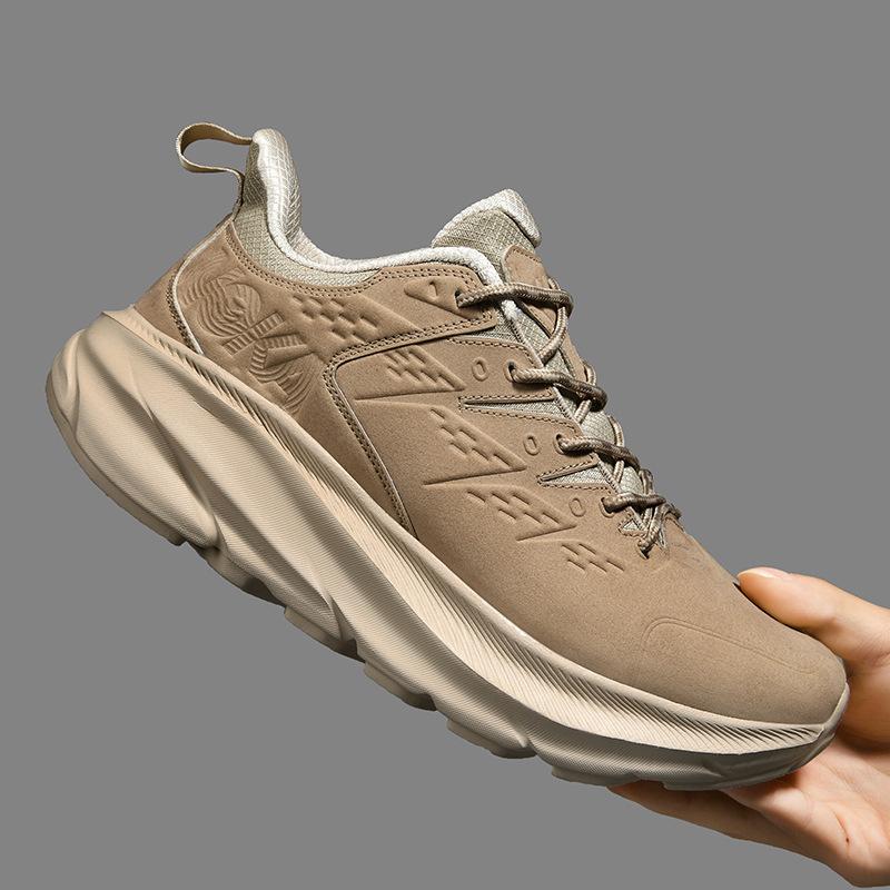 Nubuck Leather Anti-Skid Running Shoes for Men Casual New  Footwear Gym Shoes Sports Footwear Jogging Walking Tennis