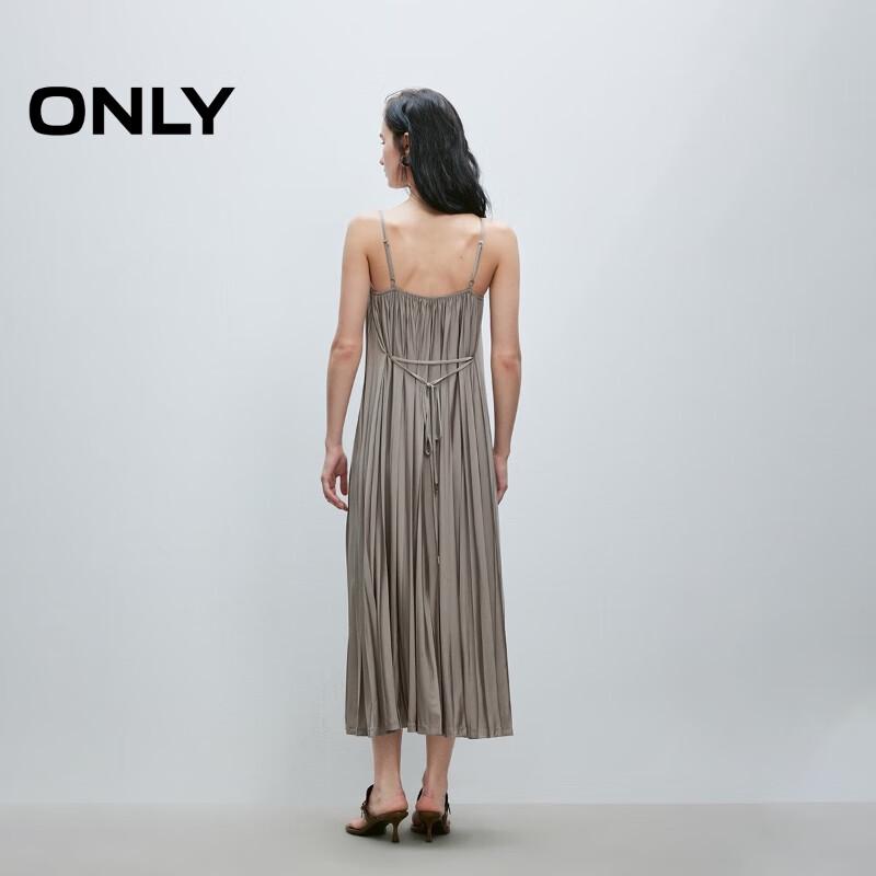 ONLY Women's Elegant V-Neck Spaghetti Strap Flowy Maxi Dress