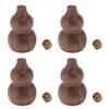 4Pcs Wooden Incense Holder for Sticks Gourd Shape Retro Solid Wood Decor Supplies