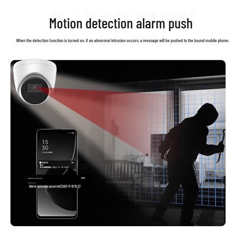 Hikvision 4MP Full-Color Night Vision PoE Dome Camera CN plug (adapter included)