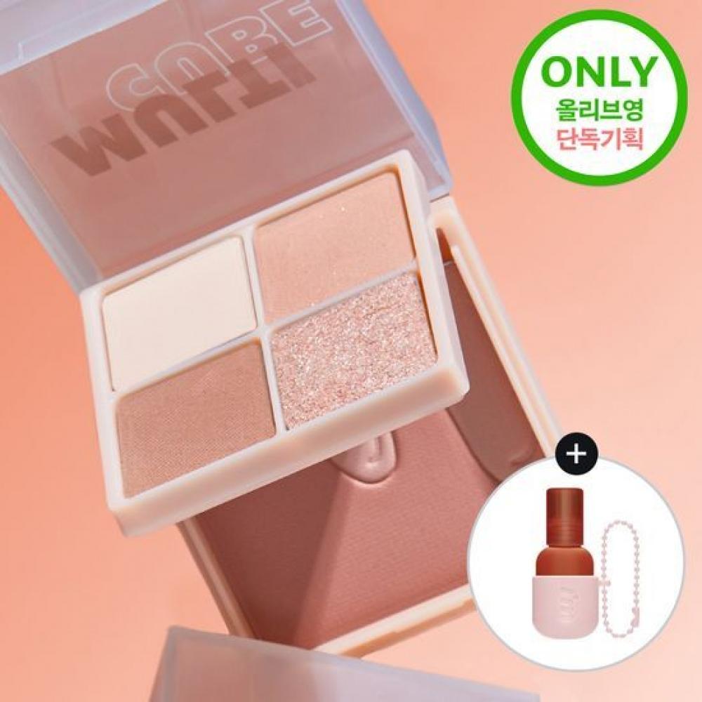 

IM MIMI [подарок] Палитра теней для век IM MIMI Multi Cube, специальный набор из 4 оттенков, все в одном, мини-румяна, хайлайтер, теплый тон, холодный тон, белый тартс