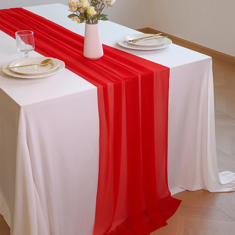 1/5 Pack Chiffon Table Runner Easter Spring Boho Rustic 75x300CM Wedding Centerpiece Runner Decor Sheer Bridal Shower Birthday Party Decorations