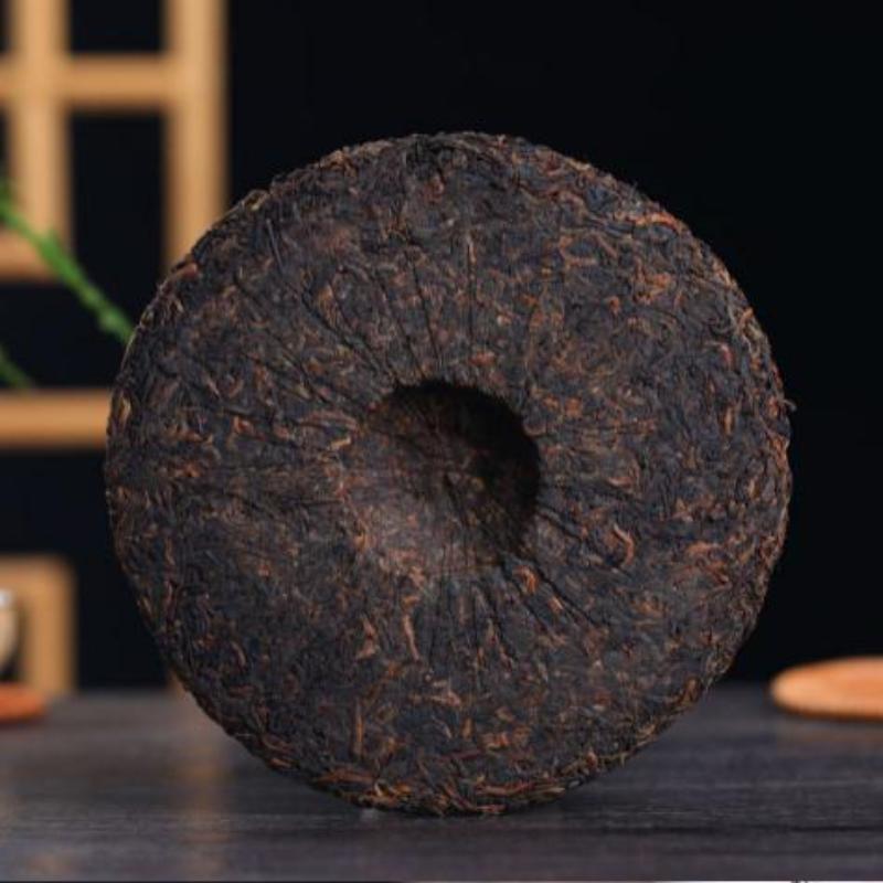 357г Мэнхай Пуэр Спелый чайный пирог Юньнань Выдержанный пуэр Готовый чай Пуэр Черный чай — фото 3