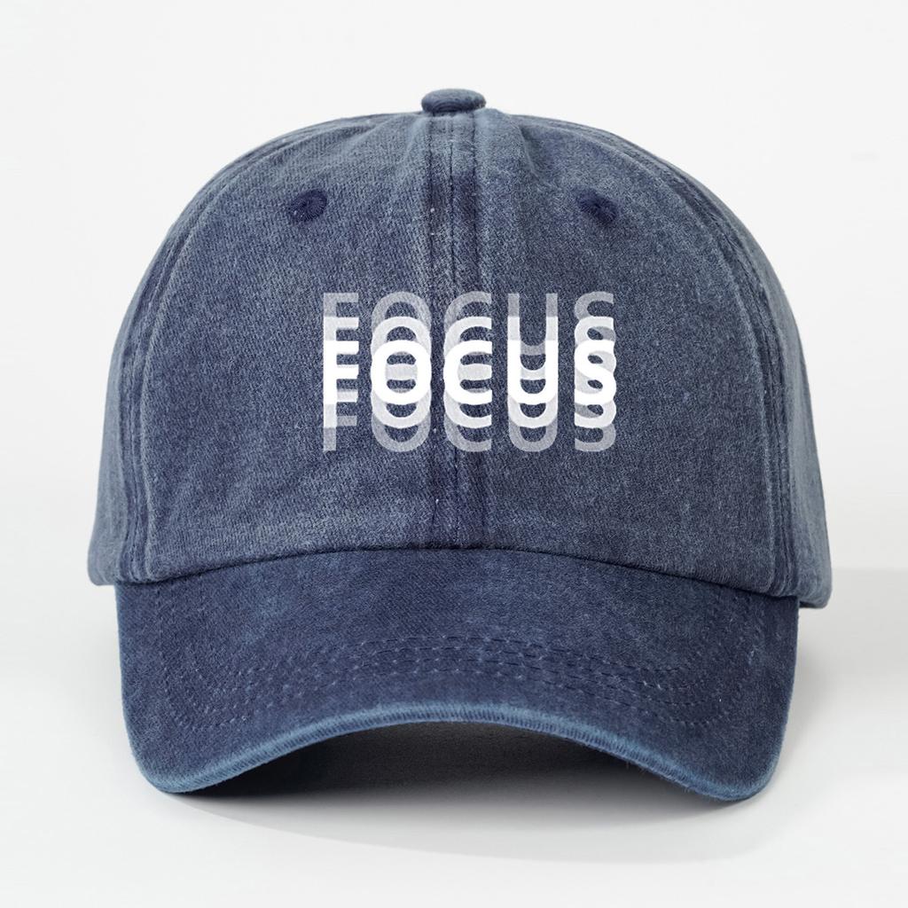 Focus Unisex Baseballkappe - Sommer & Frühling Sonnenschutz, Waschbar, Modischer Outdoor-Hut für Damen & Herren