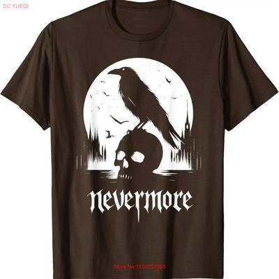 Edgar Allan Poe The Raven Nevermore T Shirt  Vintage  Designer Clothes Versatile Slightly Stretched Fashion Soft Homme
