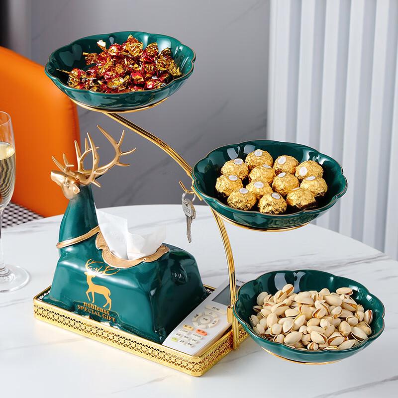 Elegant European Ceramic & Wrought Iron Fruit Plate