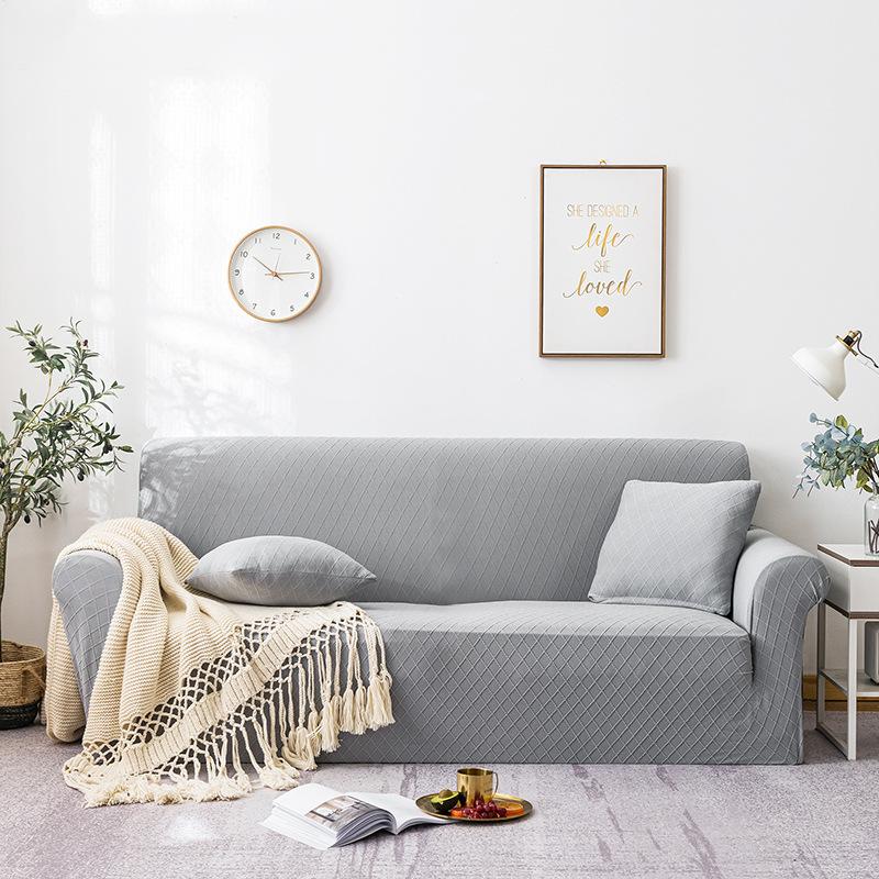 Dicker Jacquard-Sofabezug für Wohnzimmer, elastischer wasserdichter Sofabezug, L-förmiger Ecksofabezug, 1, 2, 3, 4 Sitzer