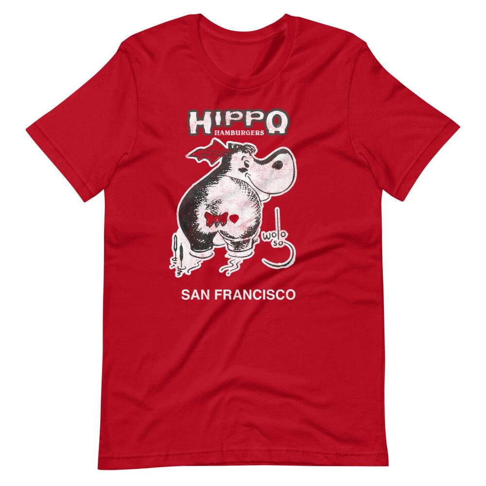 HIPPO HAMBURGERS San Francisco Graphic Tee Shirt Short-Sleeve Unisex T-Shirt 4XL