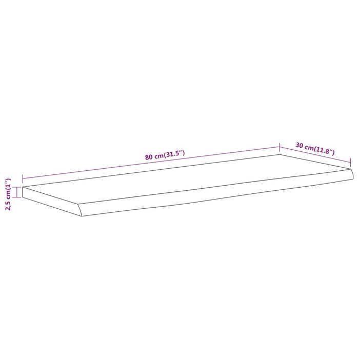 VidaXL Wall Shelf, Floating Shelf, Wall Decoration for Office Living Room, Rectangular Solid Acacia Edge 370238